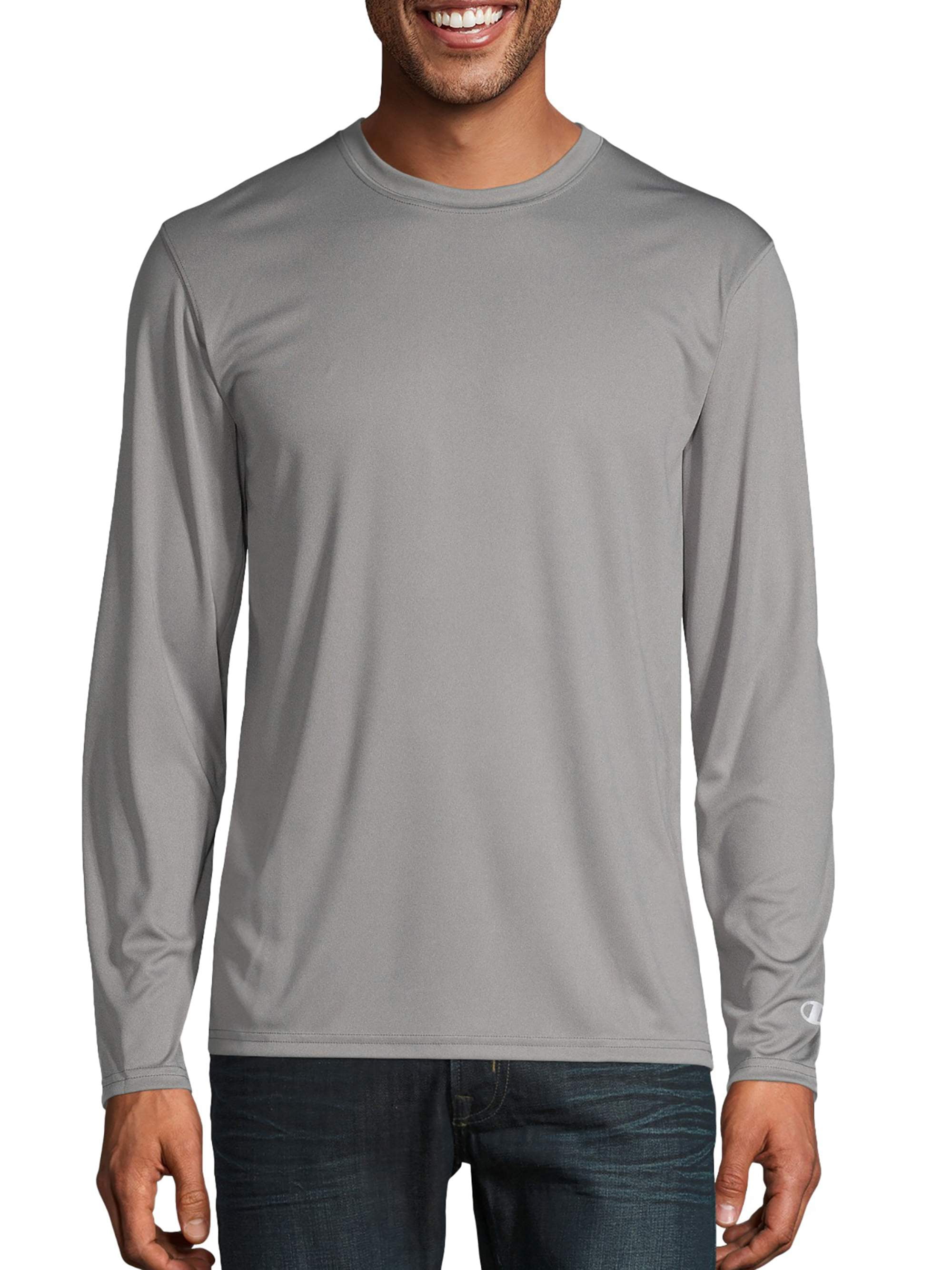 Champion Men's Long Sleeve Performance T-Shirt, up to Size 3XL ...