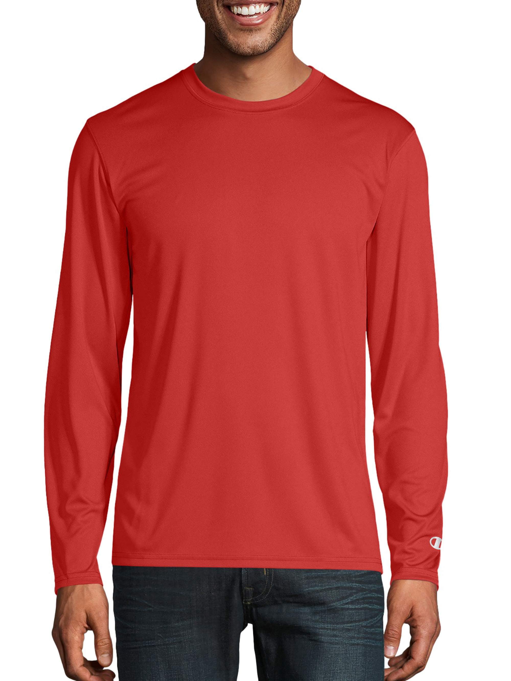 Champion Men's Long Sleeve Performance T-Shirt, up to Size 3XL 
