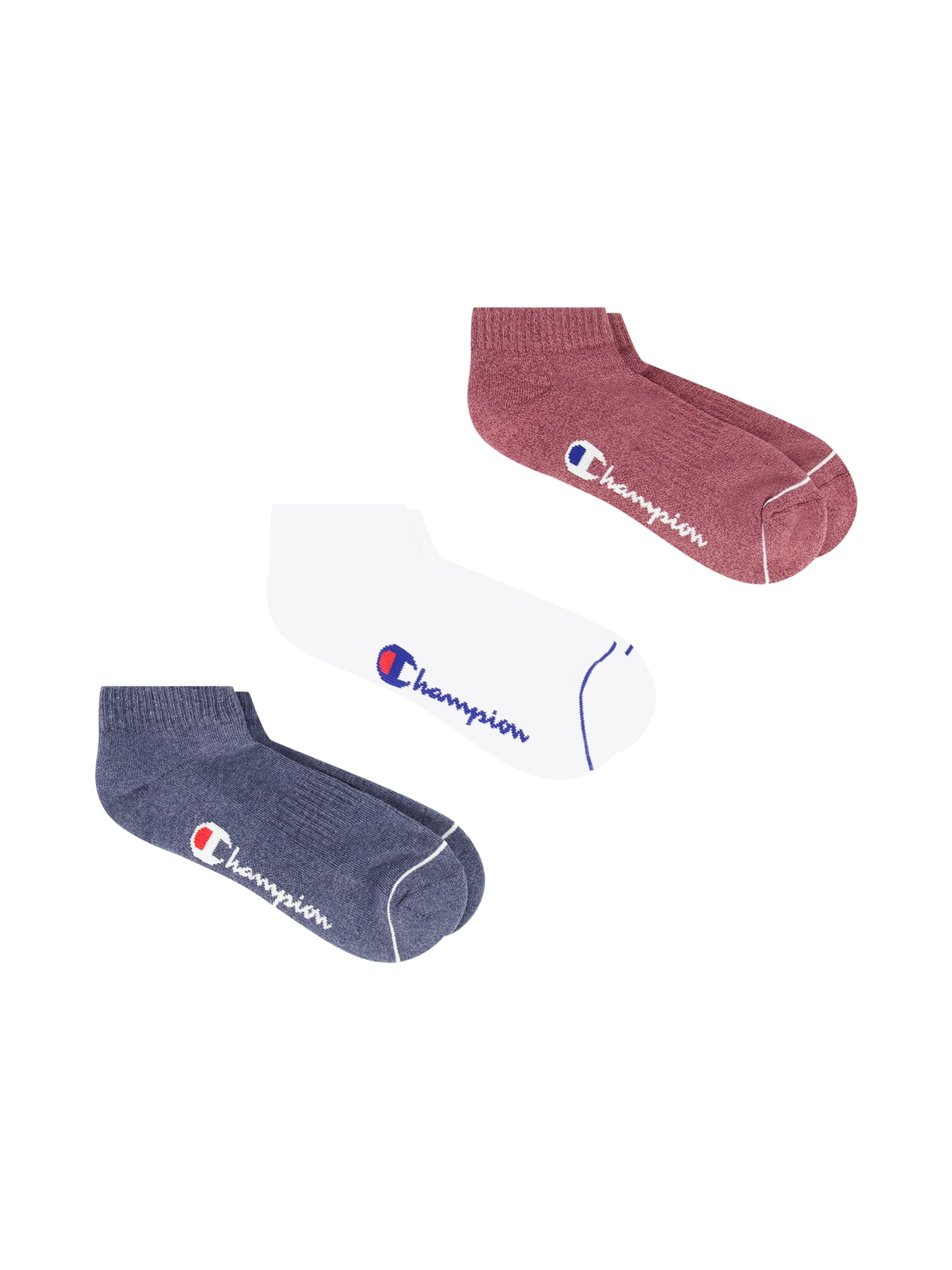 Champion Men’s Low Cut Socks 3 Pack – Half Terry Cushion, Moisture-Wicking, Arch Support, Stretch Comfort, Sizes 6–12.5