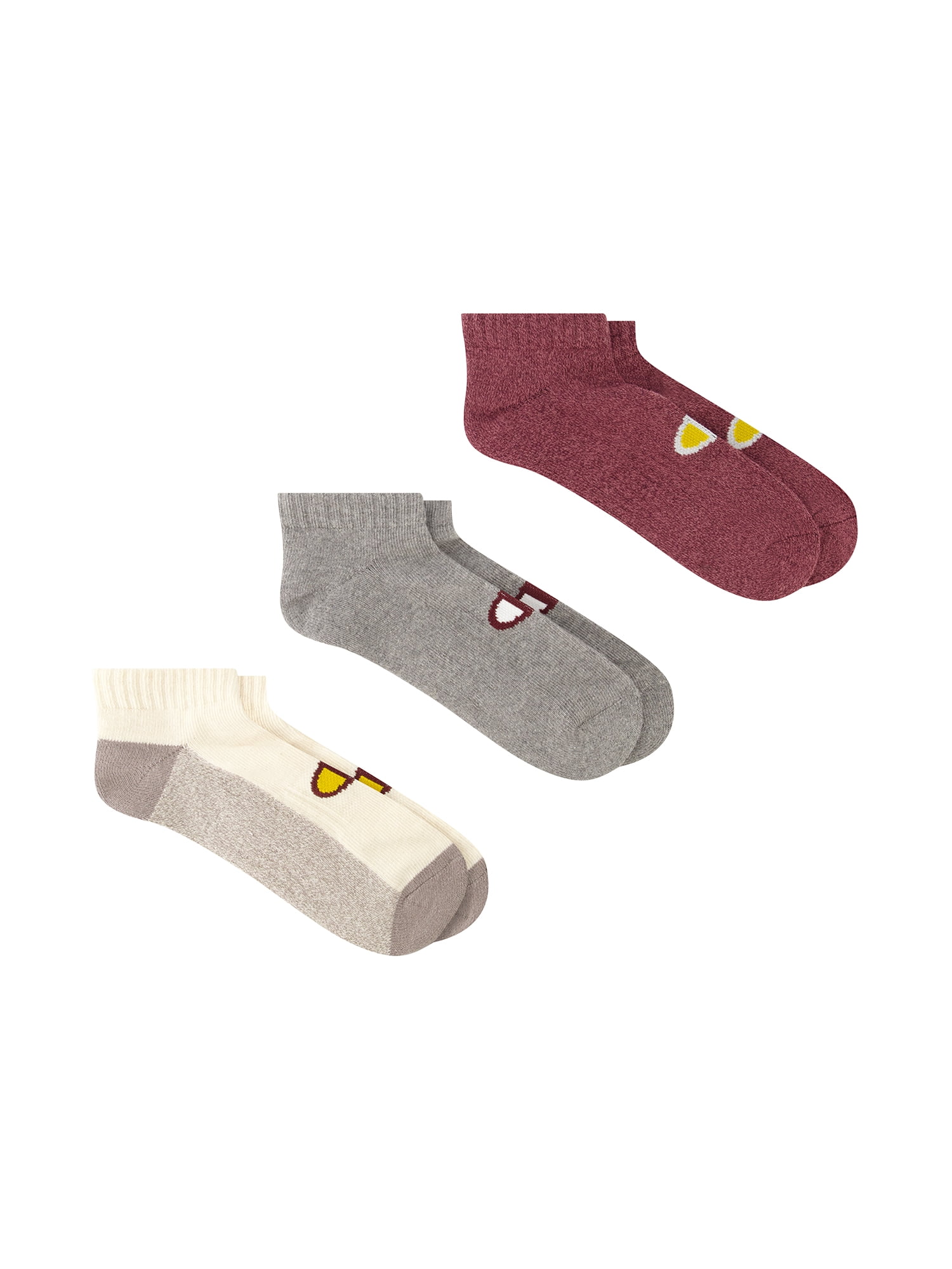 Champion Men’s Low Cut Socks 3 Pack – Half Terry Cushion, Moisture-Wicking, Arch Support, Stretch Comfort, Sizes 6–12.5