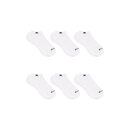 Champion Men’s Lightweight Low Cut Socks 6 Pack, Moisture-Wicking, Arch Support, Stretch Comfort, Sizes 6–12.5