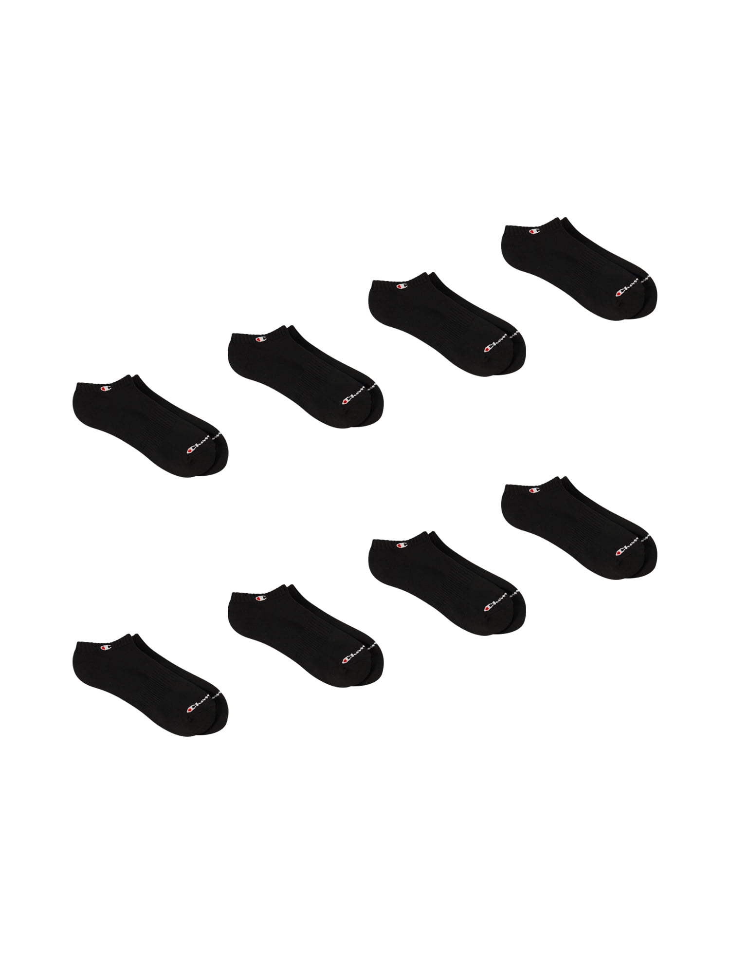 Champion Men’s Low Cut Socks 8 Pack – Half Terry Cushion, Moisture-Wicking, Arch Support, Stretch Comfort, Sizes 6–12.5