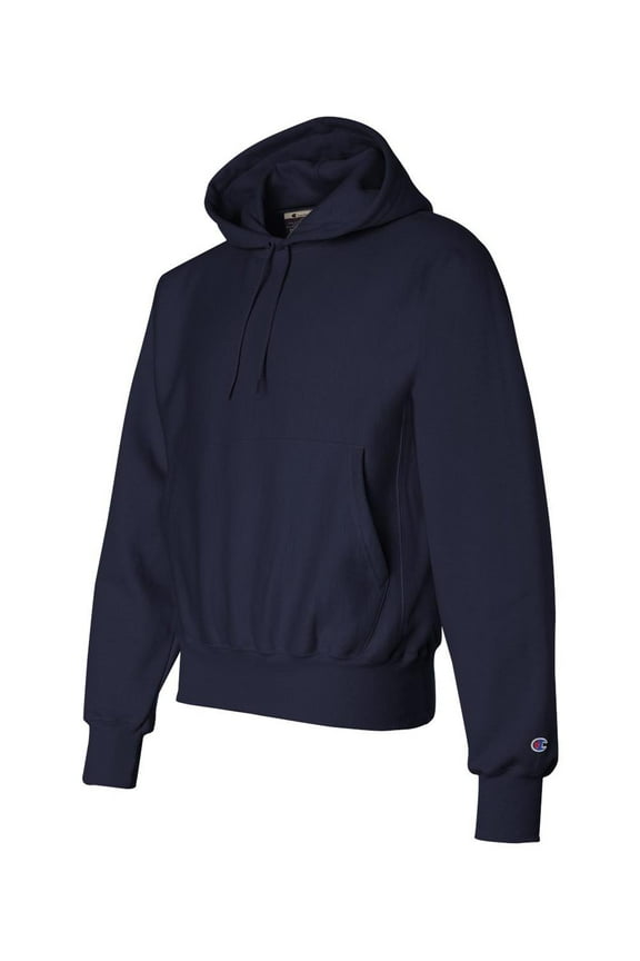 Men's Men' Reverse Weave Fleece Pullover Hoodie, Navy, Small