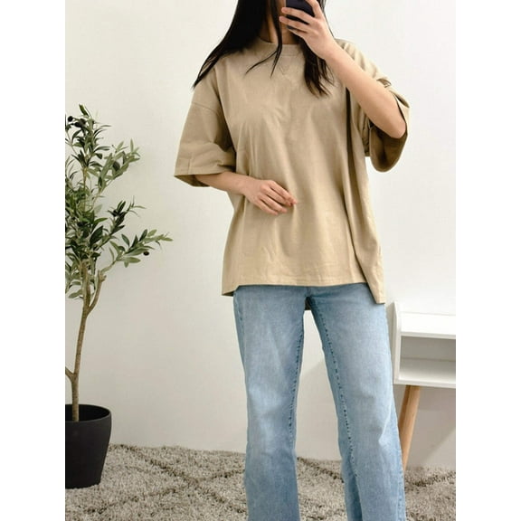 Champion Men's Middleweight 1/2 Sleeve T-shirt Country Walnut T79187 586DJA +UN