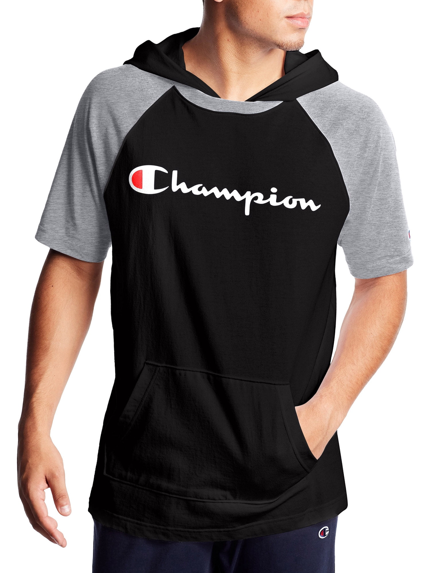 leerplan oppervlakte lava Champion Men's Middleweight Short Sleeve Hoodie, up to Size 2XL -  Walmart.com