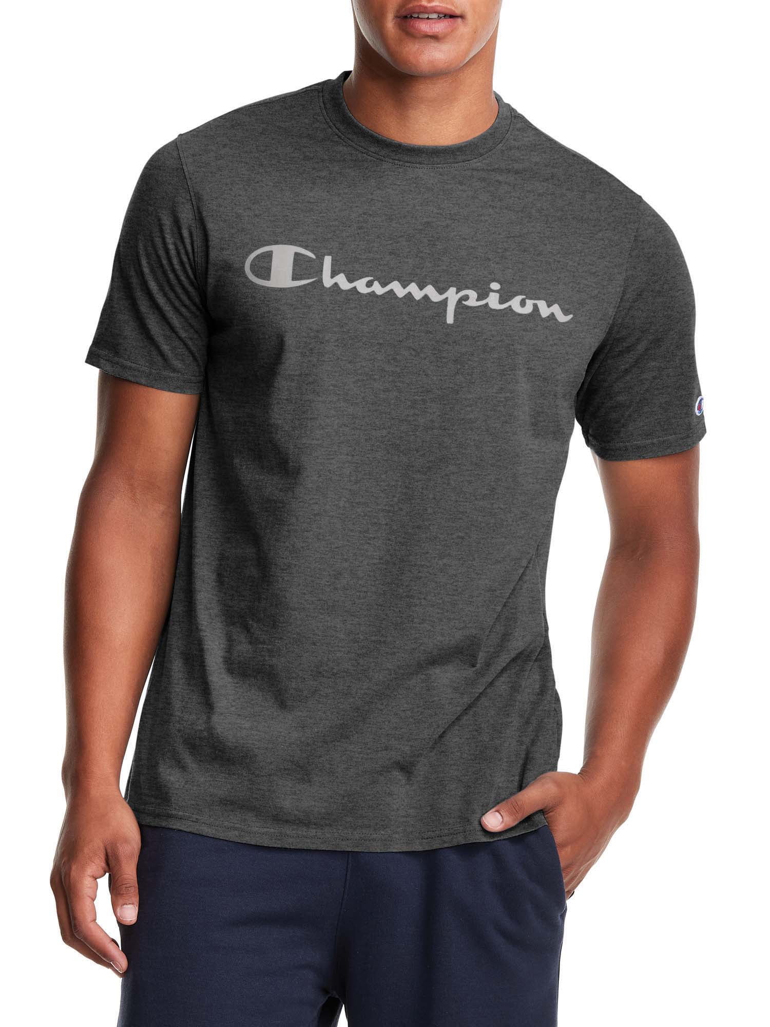 Champion Men\'s Mineral Wash Script Logo Graphic Tee, Sizes S-2XL, Champion  Mens T-Shirts