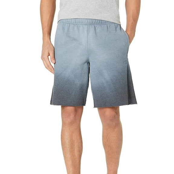 Champion Men's Moisture Wicking Ombre Powerblend Graphic Cotton Active Shorts-Gray / S
