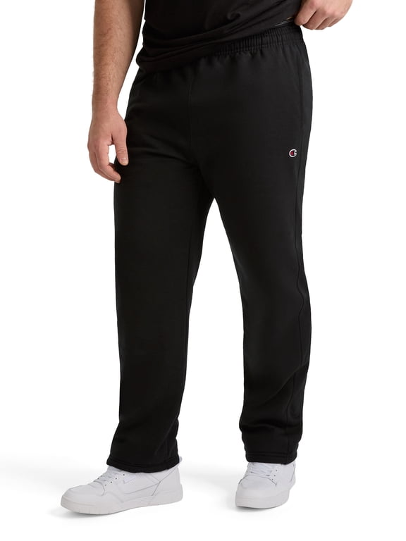 Men's Powerblend Open-Bottom Fleece Sweatpants, Standard Fit, Midweight Fleece, Sizes S-4XL