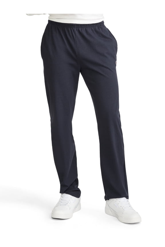 Men's Open-Bottom Lounge Pants, Standard Fit, Lightweight Cotton Blend, Sizes S-4XL