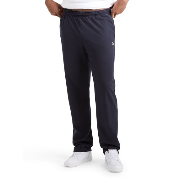 Champion Men's Open-Bottom Lounge Pants, Standard Fit, Lightweight Cotton Blend, Sizes S-4XL