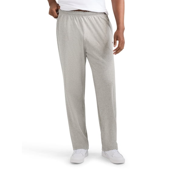 Champion Men's Open-Bottom Lounge Pants, Standard Fit, Lightweight Cotton Blend, Sizes S-4XL