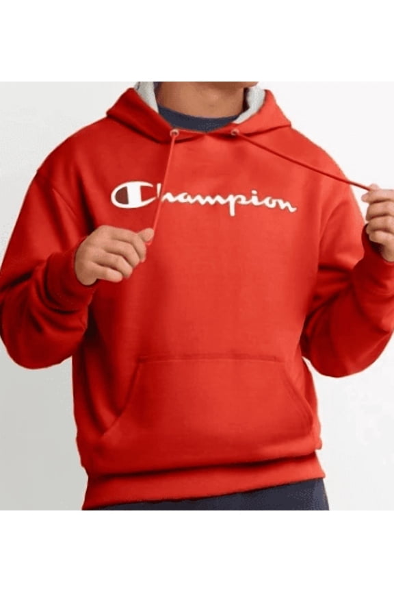 Men's Orange Powerblend Graphic Hoodie, XL