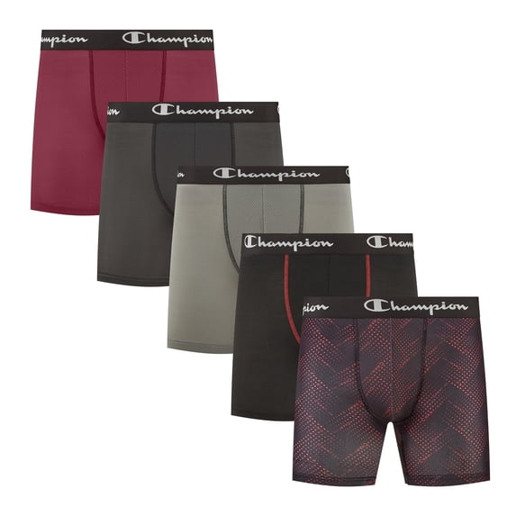 Champion Men's Performance Boxer Brief- 5 Pack