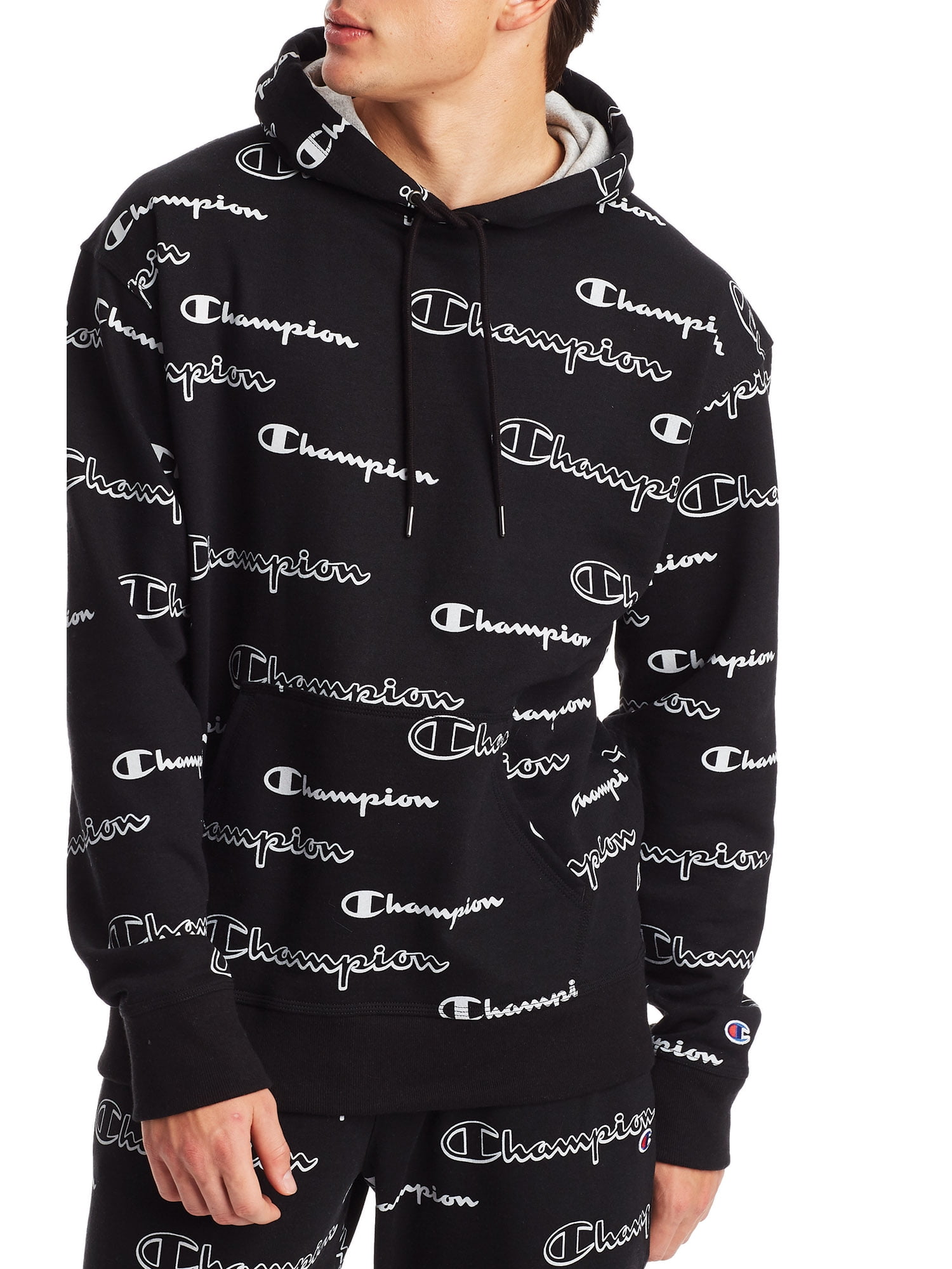 Yeti Men's Brushed Fleece Logo Pullover Hoodie - Black M / Black