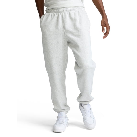 Champion Men’s Powerblend Cinched Bottom Sweatpants with “C” Logo, Standard Fit, Midweight Fleece, Sizes S-XXL