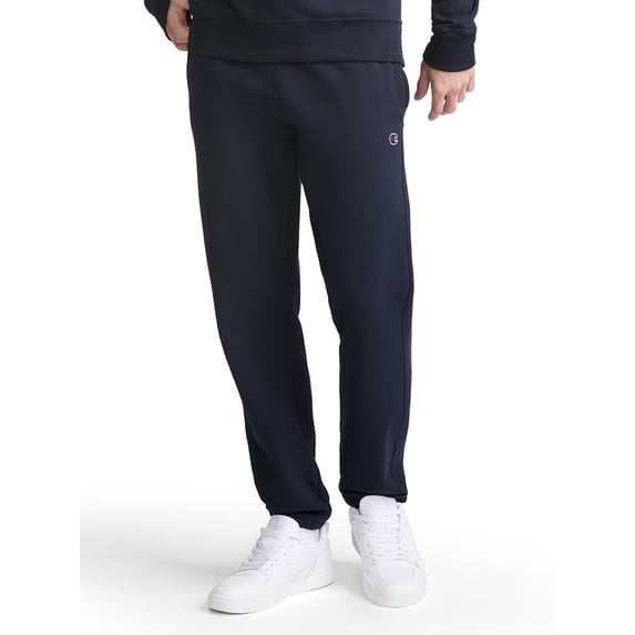 Champion Men’s Powerblend Cinched Bottom Sweatpants with “C” Logo, Standard Fit, Midweight Fleece, Sizes S-XXL