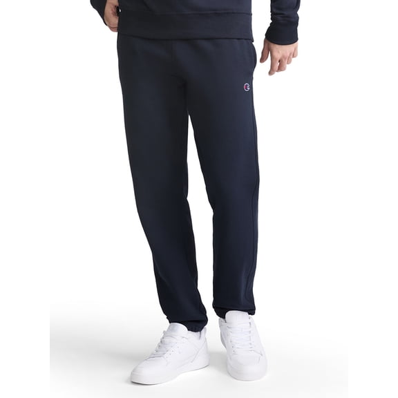 Champion Men’s Powerblend Cinched Bottom Sweatpants with “C” Logo, Standard Fit, Midweight Fleece, Sizes S-XXL