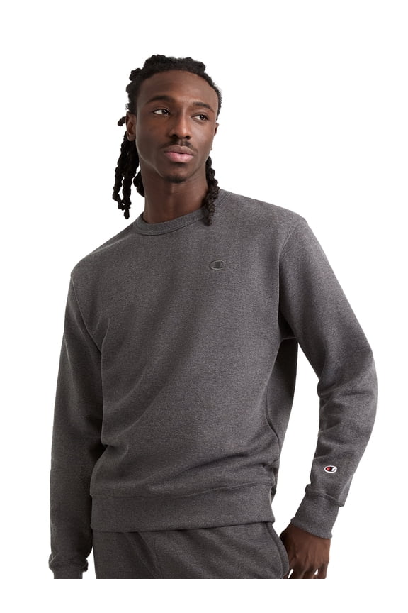 Men’s Powerblend Crewneck Sweatshirt with “C” Logo, Standard Unisex Fit, Midweight Fleece, Sizes S-4XL