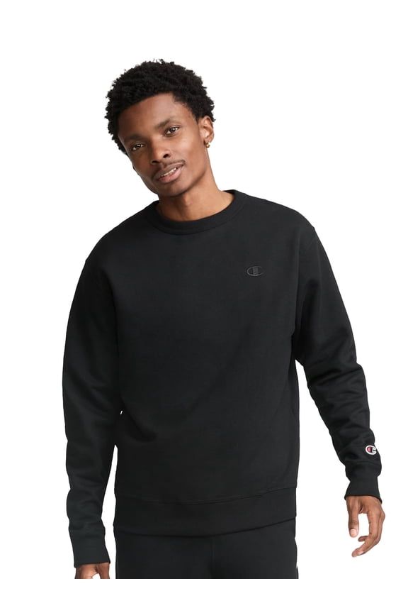 Men’s Powerblend Crewneck Sweatshirt with “C” Logo, Standard Unisex Fit, Midweight Fleece, Sizes S-4XL