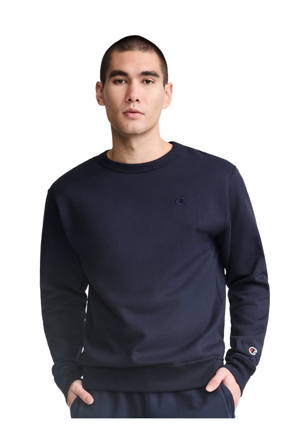 Men’s Powerblend Crewneck Sweatshirt with “C” Logo, Standard Unisex Fit, Midweight Fleece, Sizes S-4XL