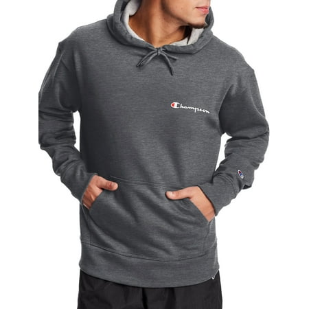 Champion Men's Powerblend Fleece Chest Script Logo Hoodie, up to Size 2XL
