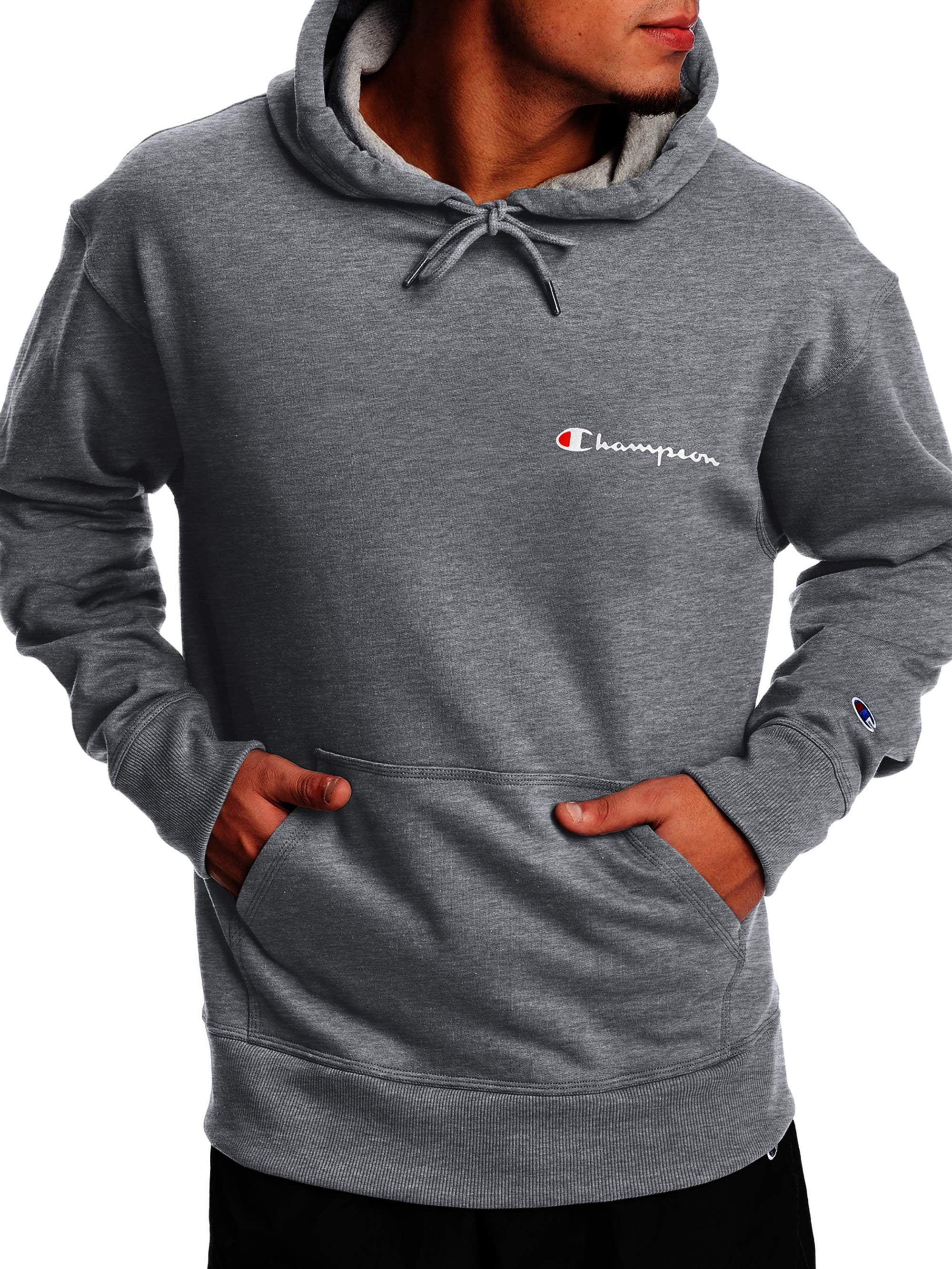 Champion Men's Powerblend Fleece Graphic Script Logo Pullover Hoodie, up to  Size 2XL 