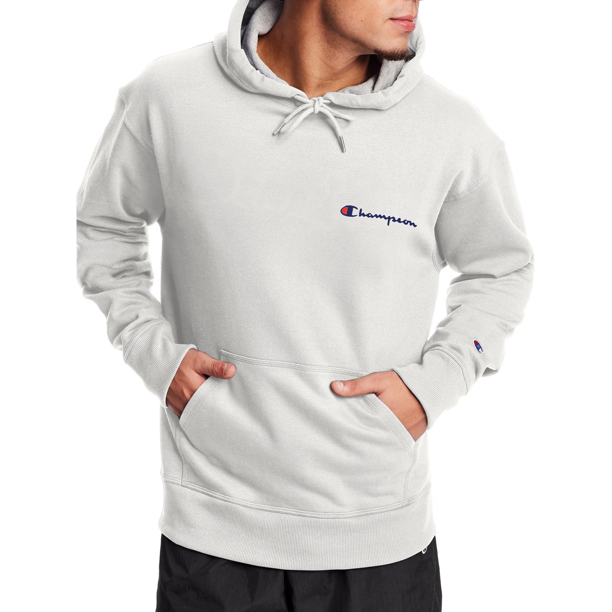 Champion Men's Powerblend Fleece Chest Script Logo Hoodie, up to Size 2XL -  Walmart.com