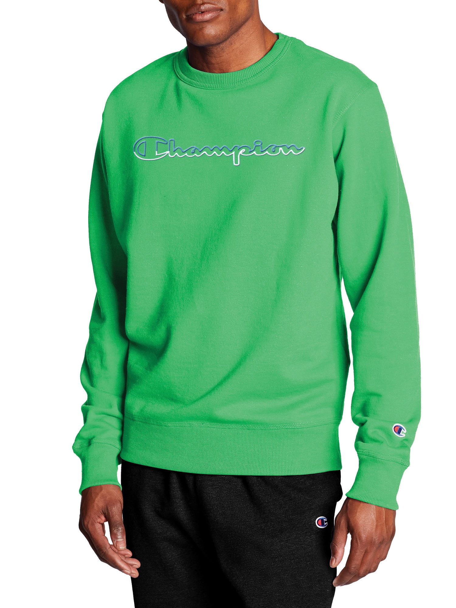 Champion Men's Fleece Crew Sweatshirt Split Script - Walmart.com
