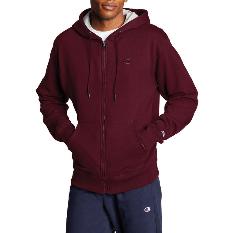 Champion Men s Powerblend Fleece Full Zip Hoodie up to Size 4XL Walmart