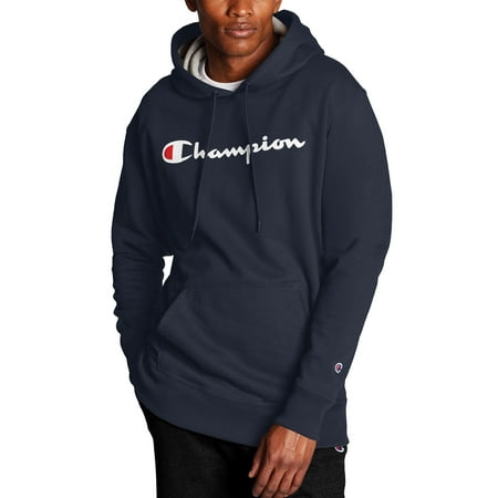 Champion Men's Powerblend Fleece Graphic Script Logo Pullover Hoodie, up to Size 2XL
