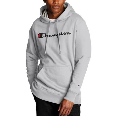 Champion Men's Powerblend Fleece Graphic Script Logo Pullover Hoodie, up to Size 2XL
