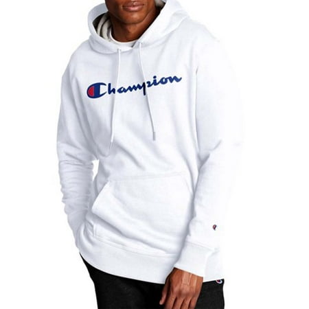Champion Men's Powerblend Fleece Graphic Script Logo Pullover Hoodie, up to Size 2XL