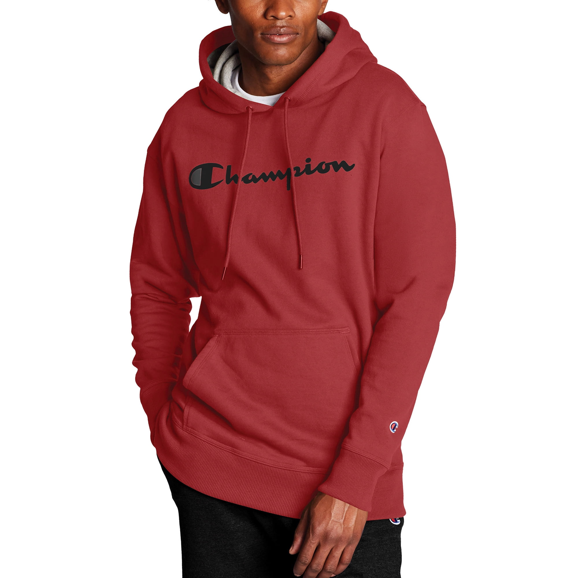 Champion Men's Powerblend Fleece Graphic Script Logo Pullover Hoodie, up to  Size 2XL - Walmart.com