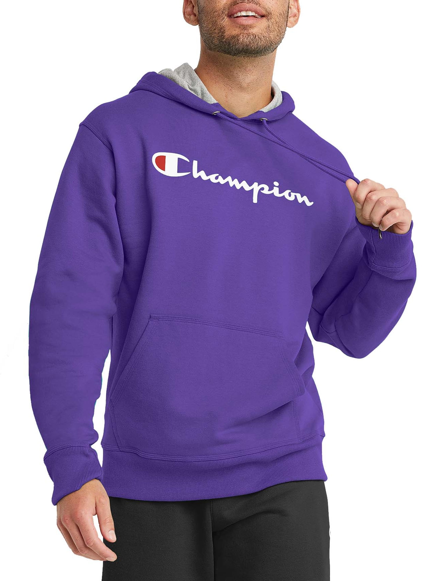 Norm sværge Individualitet Champion Men's Powerblend Fleece Graphic Script Logo Pullover Hoodie, up to  Size 2XL - Walmart.com