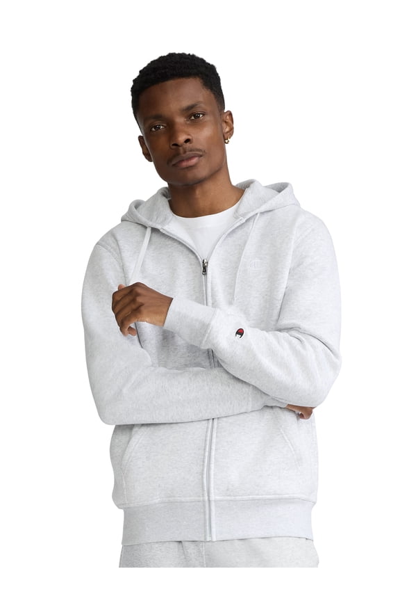 Men’s Powerblend Full-Zip Hoodie with “C” Logo, Standard Unisex Fit, Midweight Fleece, Sizes S-XXL