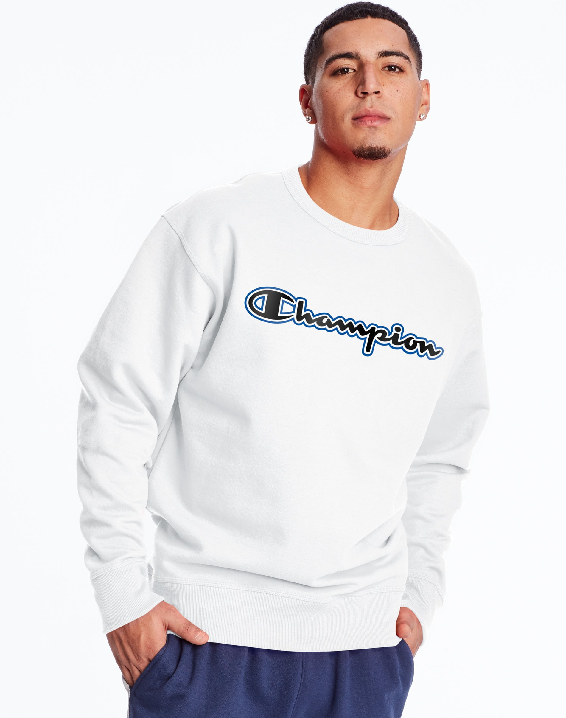 Champion Men s Powerblend Graphic Crew Sweatshirt