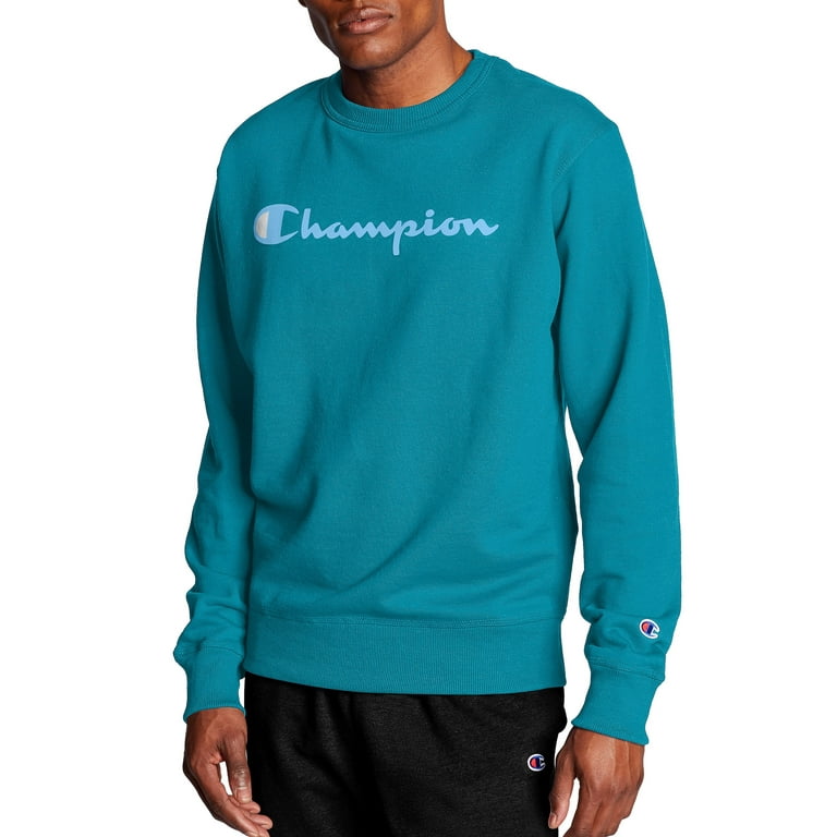 Champion Men s Powerblend Graphic Script Crewneck Sweatshirt