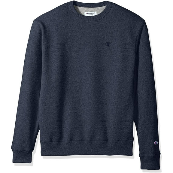 Champion Men's Powerblend Pullover Sweatshirt, Navy Heather, Large Tall