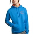 thumbnail image 1 of Champion Men's Powerblend Standard Fit Logo Print Fleece Hoodie Blue Size Large, 1 of 3