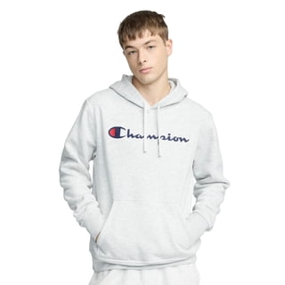 Champion Men's Pullover Fleece Hoodie, Standard Unisex Fit, Midweight Fleece, Script Logo,Sizes S-4XL