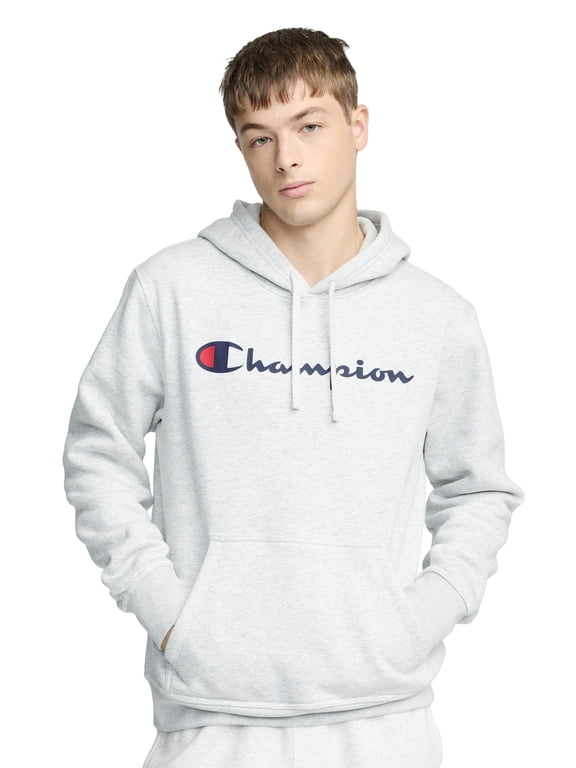 Men's Powerblend Pullover Fleece Hoodie, Standard Unisex Fit, Midweight Fleece, Script Logo,Sizes S-4X