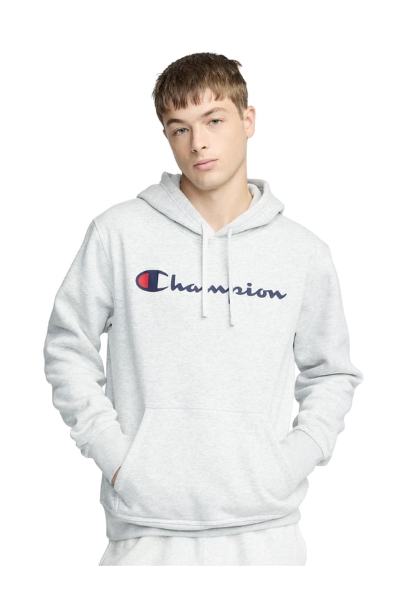 Men's Pullover Fleece Hoodie, Standard Unisex Fit, Midweight Fleece, Script Logo,Sizes S-4XL