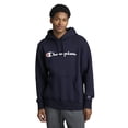 thumbnail image 1 of Champion Men's Powerblend Pullover Fleece Hoodie, Standard Unisex Fit, Midweight Fleece, Script Logo,Sizes S-4X, 1 of 9