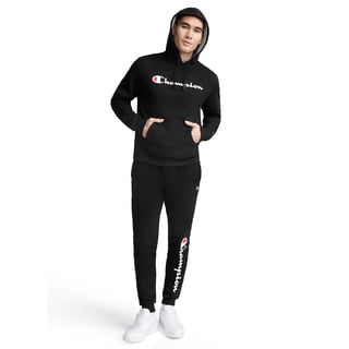 Champion Men's Pullover Fleece Hoodie, Standard Unisex Fit, Midweight Fleece, Script Logo,Sizes S-4XL