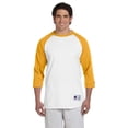 thumbnail image 1 of Champion Men's Raglan Baseball T-Shirt, White/Gold, XX-Large, 1 of 3