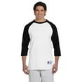 thumbnail image 1 of Champion Men's Raglan Baseball Tee, White/Black, XX-Large, 1 of 2
