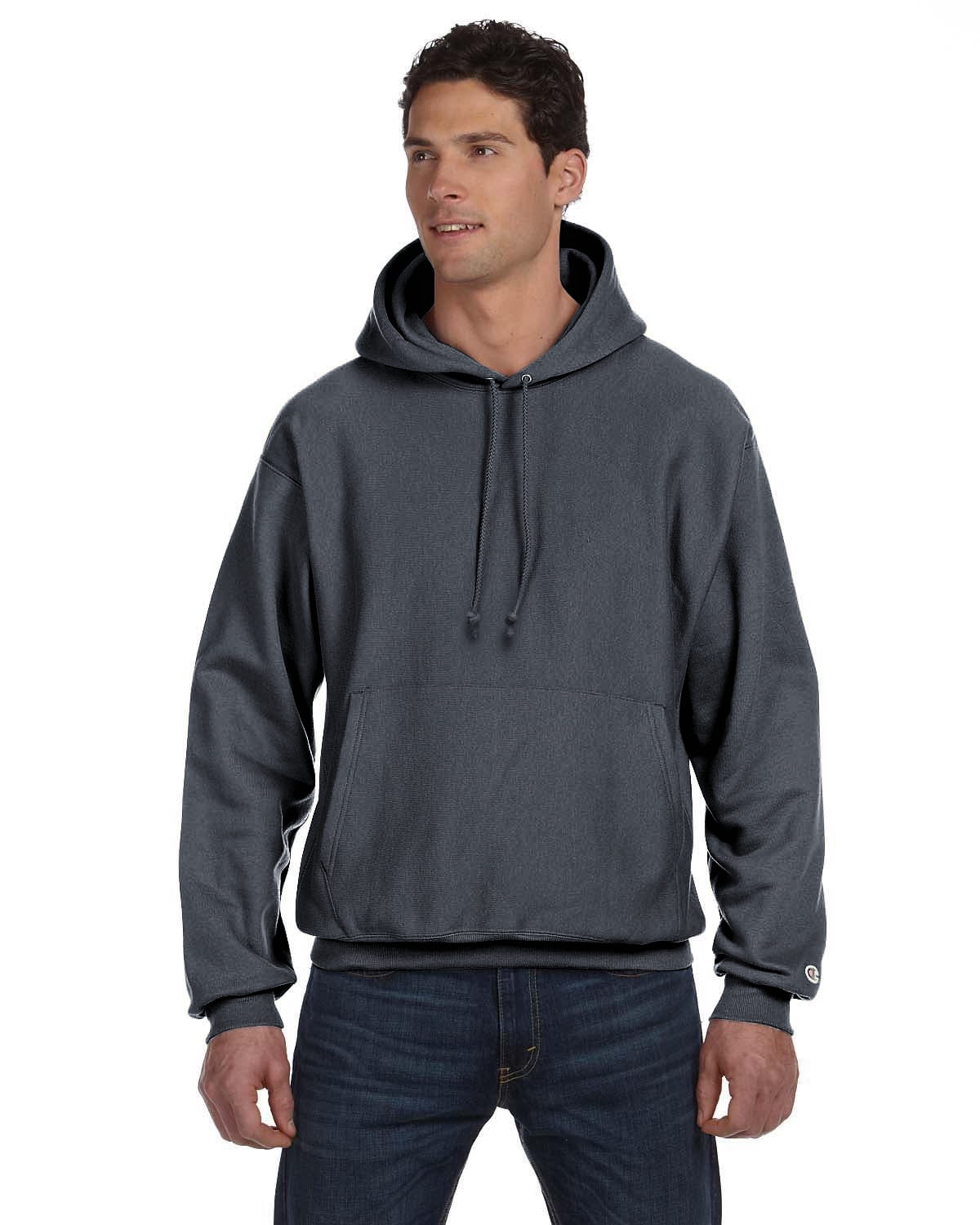 Men's Reverse Weave Hood, Silver Grey - M - Walmart.com