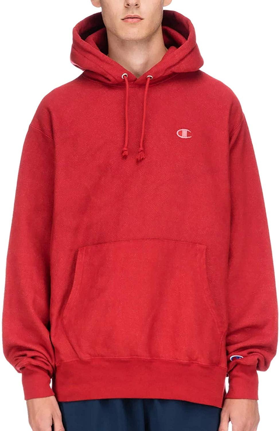 Champion Men's Reverse Weave Pullover Hoodie Pigment Dyed Red Small C Logo, 3X-Large - Walmart.com