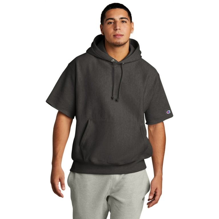 Champion Men s Reverse Weave Short Sleeve Hooded SweaT Shirt S101SS