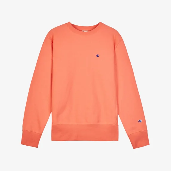Champion Men's Reverse Weave Warm Up Pullover Sweatshirt, Picante Pink, Small